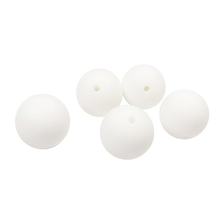 Silikonový korálek 19mm Bílý