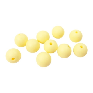 Silikonový korálek 12mm Vanilkově žlutý