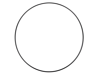 Kovový kruh na lapač snů Ø30 cm Černý