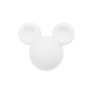 Silikonový korálek Mickey bílý