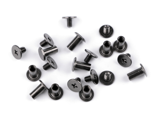 Sedlářský nýt šroubovací Ø10 mm Černý nikl