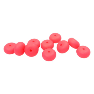 Silikonový korálek oválný 12mm Neonový růžový