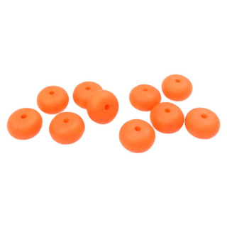 Silikonový korálek oválný 12mm Oranžový