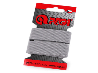 Prádlová pruženka na kartě šíře 20 mm šedá