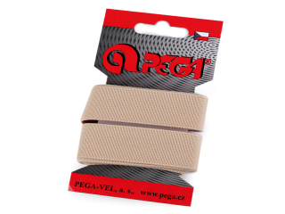 Prádlová pruženka na kartě šíře 20 mm béžová