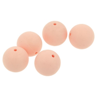 Silikonový korálek 19mm Broskvový