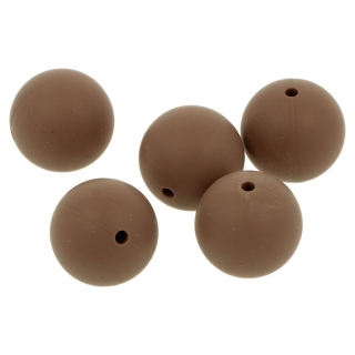 Silikonový korálek 19mm Brownie hnědý