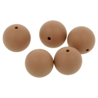 Silikonový korálek 19mm Latté