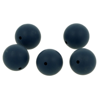 Silikonový korálek 19mm Námořnicky modrý