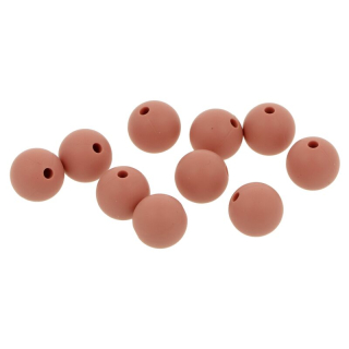 Silikonový korálek 12mm Tmavý pudrový