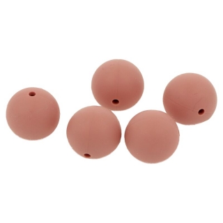 Silikonový korálek 19mm Pudrový tmavý