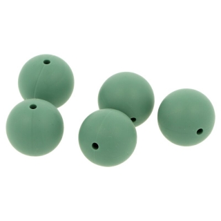 Silikonový korálek 19mm Zeleno-šedý