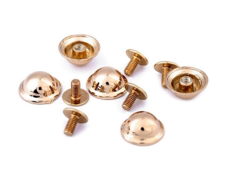 Ozdobný šroubovací nýt - nožičky na kabelku růžové zlato