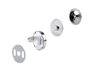 Magnetické zapínání s nýtkem Ø18 mm černý nikl