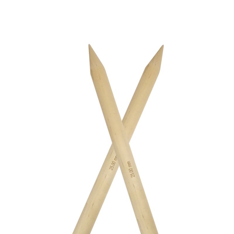 KnitPro Jumbo Birch dřevěné jehlice 40cm 25mm